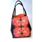 Borsa sacca nera e rossa in PVC- grande