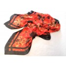 Foulard in pura seta - rosso e nero