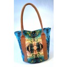 Borsa secchiello senza cerniera in pvc motivo sub turchese