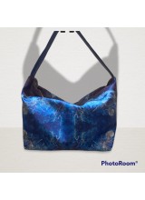 Tracolla ecopelle blu