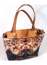 Borsa vaschetta  in pvc stampato motivo pesci